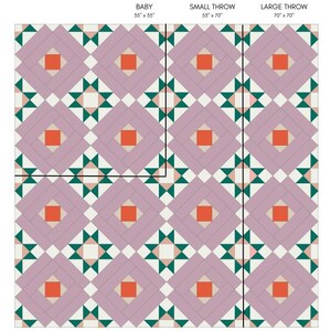 Wild Starflower PDF Quilt Pattern Beginner, Fat Quarter Friendly image 10