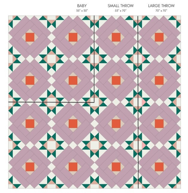 Wild Starflower PDF Quilt Pattern Beginner, Fat Quarter Friendly image 10