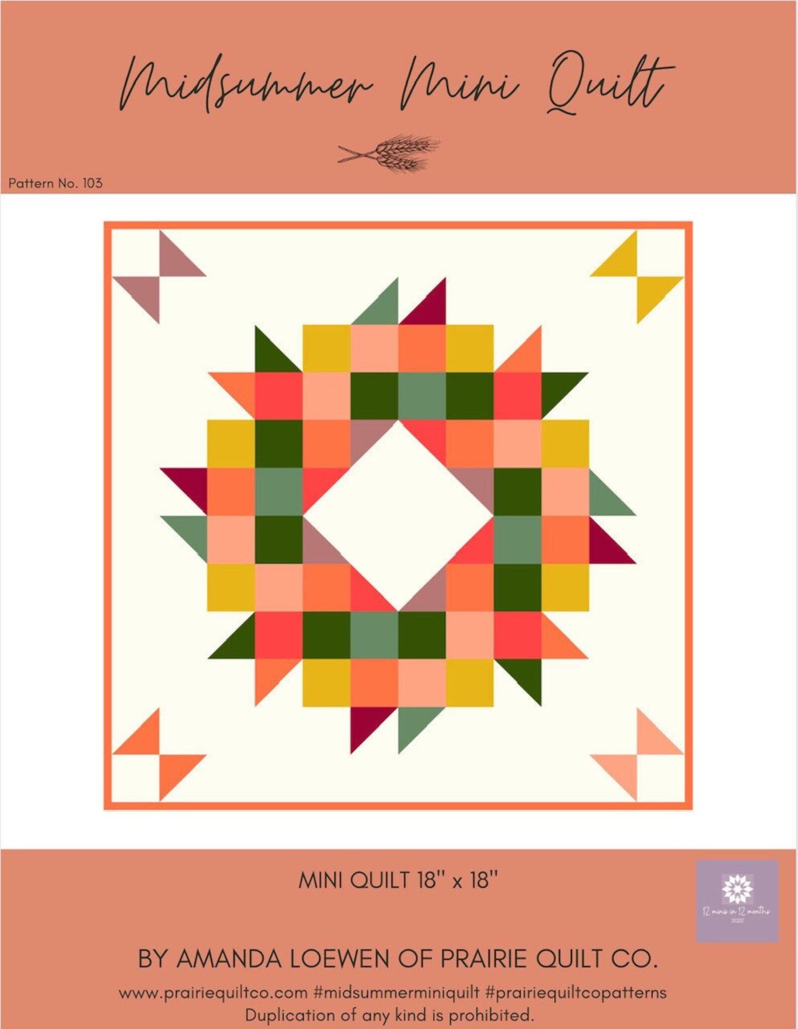 Midsummer Mini PDF Quilt Pattern Scrap Friendly - Etsy