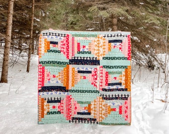 Scrappy Steps Quilt PDF Pattern - Jelly Roll, Scrap, Beginner Friendly