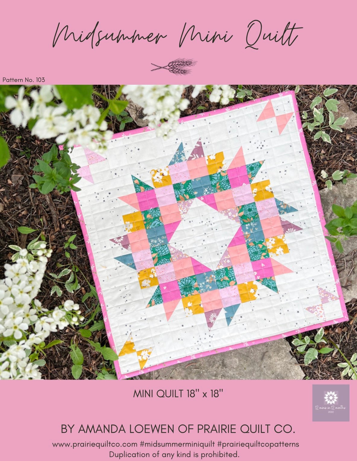 ★TOUT Y EST★ Rica Mini Quilting Shell Pink 888020 Mini Brightly Holidays #219, PDF Pattern – Cluck Cluck Sew