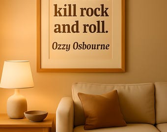 Ozzy Osbourne - You Can&#39;t Kill Rock and Roll | Digital Print | Wall Art