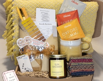 Yellow Blind Date with a Book Gift Box: Reader's Cozy Self Care Set