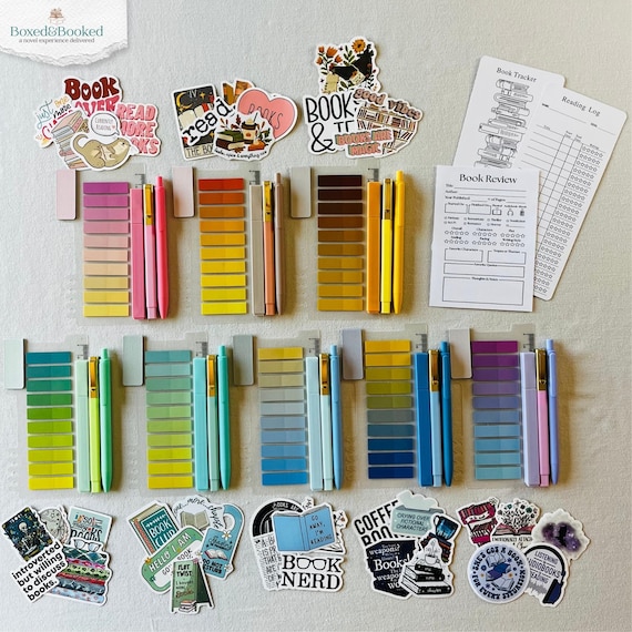 Book Annotation Kit | Starter Pack with Tabs, Bookmarks, Pens & Stickers | Bookish Gift | BookTok Must-Have