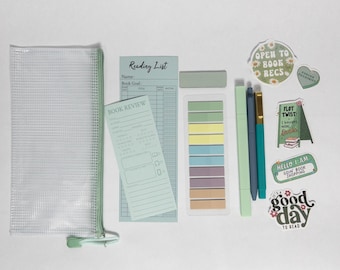Book Annotation Kit with Zipper Pouch | Tabs, Bookmarks, Pens & Stickers