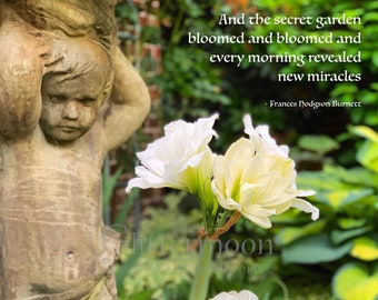 The Secret Garden - Blank Greeting Card w/Envelope -  From Original Photograph - Color - Gardening Theme - Frances Hodgson Burnett