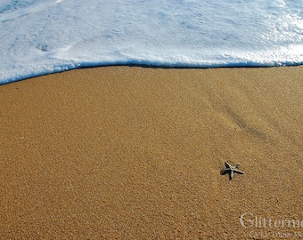 Starfish Dreaming - Original Color Photograph - Matted - Also a Blank Greeting Card - Beach Scene - Ocean - Seashore - Summer - Sandy Toes