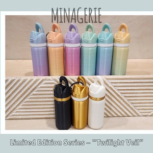 Mini Owala Waterbottle Keychain with Screwtop, 3D Holder for Chapstick, Cute Gift for Teens, Moms or Backpack - LIMITED TWILIGHT VEIL series