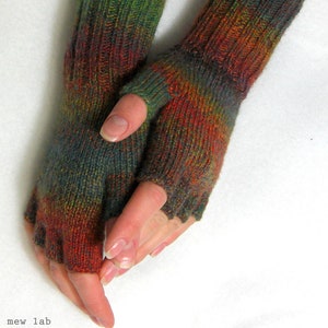 PDF Knitting Pattern: Best Sellers Multicolor Women's Fingerless Gloves (All Sizes)