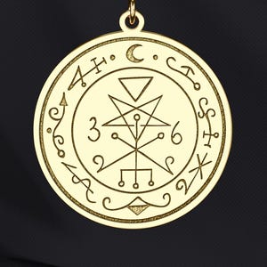 14K Gold Lilith Sigil Necklace – 925K Silver Lilith Occult Pendant – Feminine Power, Mystical Amulet, Witchcraft Jewelry, Dark Goddess Gift