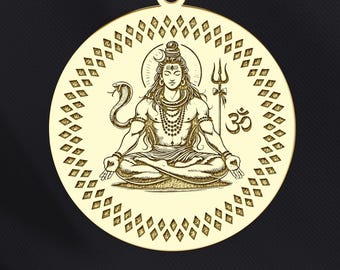 シヴァ神のペンダントネックレス：ヒンドゥー教の神オームの