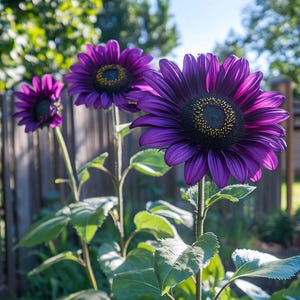 Giant Purple Sunflower Seeds | 50/100/200 Rare Tall Sunflower Seeds | Unique Purple Bloom Garden Flower