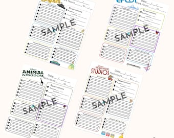 Disney World Trip Planner, Park Itinerary (Digital Download)