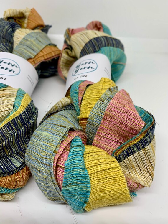 Khadi Handloom Ribbon Yarn Khadi Fabric Sewn Into a Ribbon. Etsy