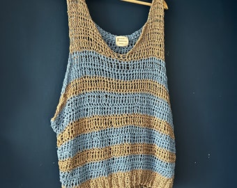 Organic and recycled sustainable Indian cotton Tank Top. Unisex. Vegan Clothing.