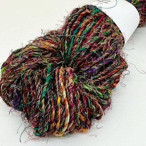 Banana yarn. vegan yarn, multicoloured, handspun, knitting yarn, weaving, chunky yarn. 5 METRES