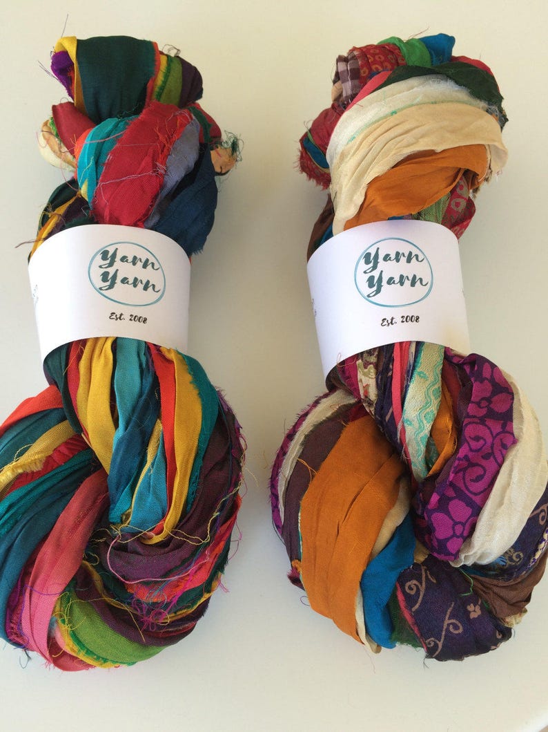 jewelry making Pink Brown 100g Sari Silk Ribbon craft ribbon
