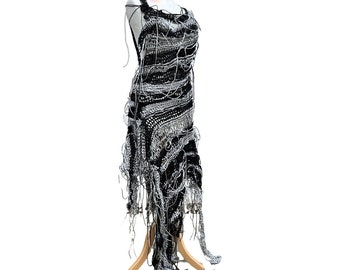 Midi party dress, satin dress, worn by celebs, y2k crochet, prom dress, unique silver dress, metallic dress, ball gown, as seen in vogue.