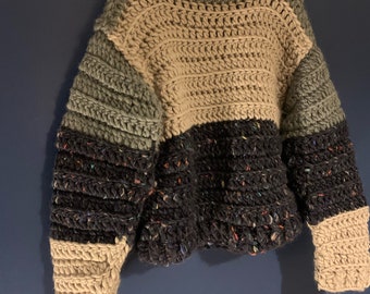 Chunky wool sweater. Fisherman's sweater. Sustainable fashion. New York Fashion Week and Vogue