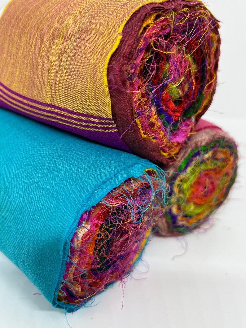 Silk Rolls Pure Silk Fabric Ribbon Roll Sari Silk Ribbon Etsy UK