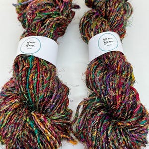 Banana yarn. vegan yarn, multicoloured, handspun, knitting yarn, weaving, chunky yarn. 100g