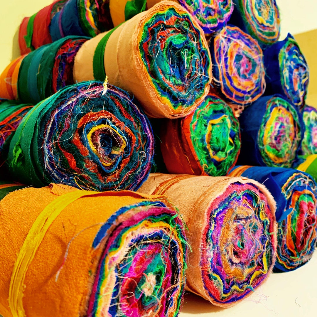 Silk Rolls Pure Silk Fabric Ribbon Roll Sari Silk Ribbon Etsy