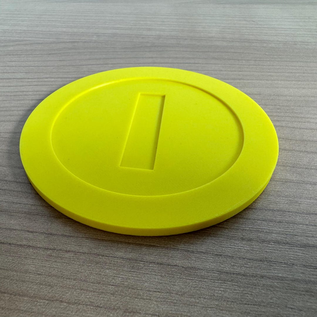 Mario Coin Coaster Set - 3D Printed PLA W/ Cork Backing | Super Mario ...