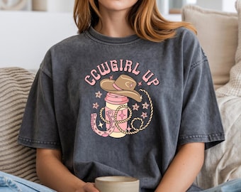 Cowgirl Up Western DTF Transfer | Retro Country Rodeo Shirt Design