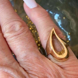 Fabulous ring in 14K Gold size 5.25/ Vintage Solid Gold/ Quality Fine Estate Jewelry/ Nordic Jewelry