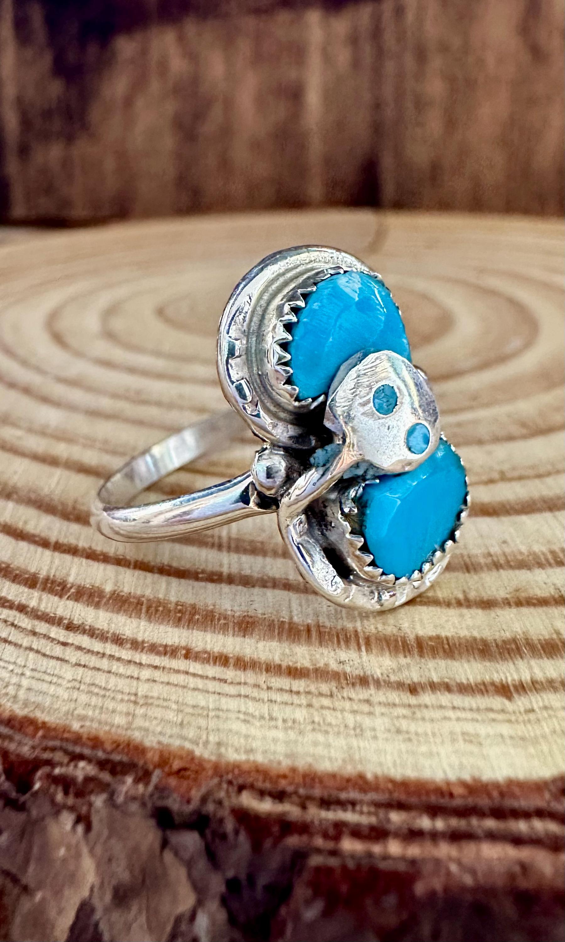 EFFIE SMALL スネークターコイズ＆スターリングシルバーリング | Effie