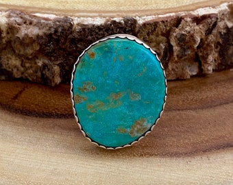 KREISEL Sterling Silber & Türkis Ring | Indianer Navajo Schmuck | Southwestern, J Sterling | Größe 12 1/4