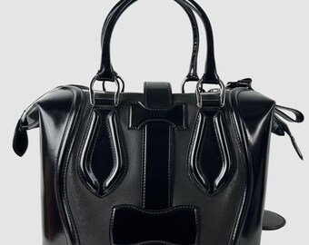 バッグ BALENCIAGA suede leather hand bag y2k BALENCIAGA Doctor Bag Vintage 2000's | 2006 Black Patent
