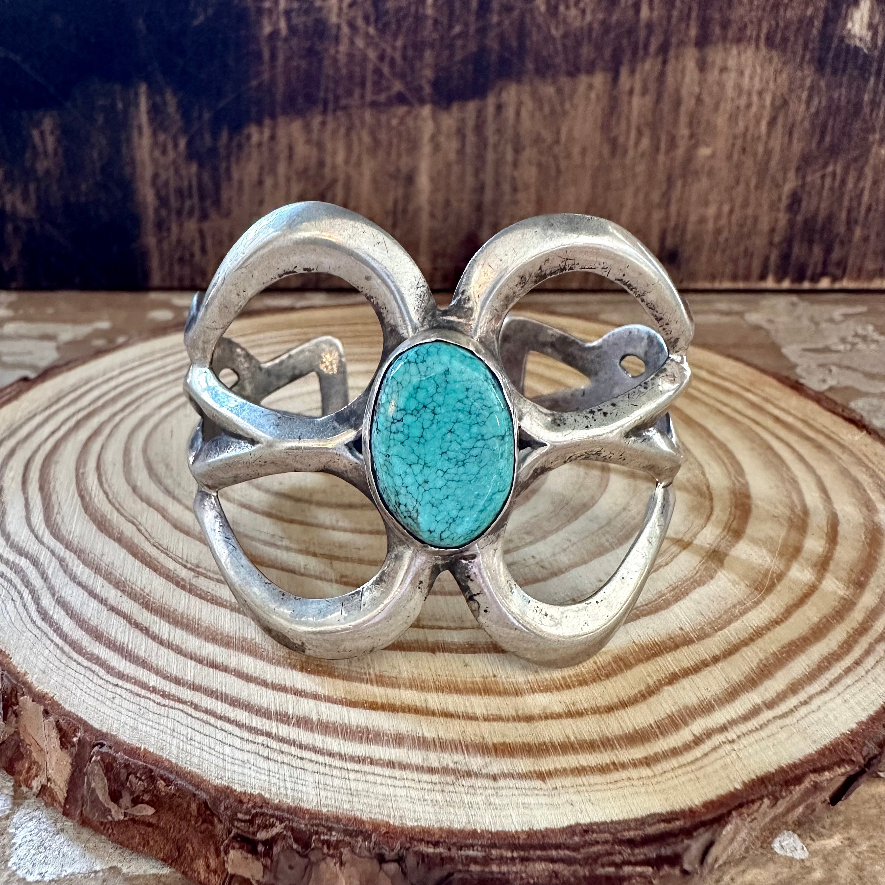 Important Aaron Anderson Turquoise Tufa Casted Native American Jewelry Silver Ring Important Aaron Anderson Turquoise Tufa Casted Native American Jewelry Silver Ring