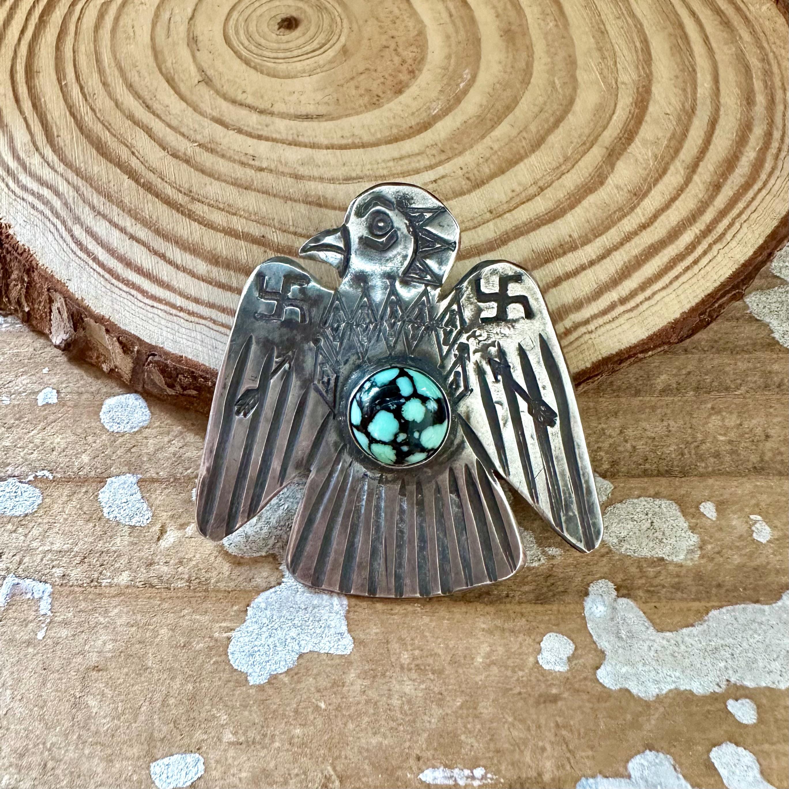 WHIRLING LOG Large Thunderbird Vintage 30s Brooch | 1930s