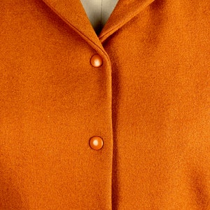 MIU MIU Vintage 90s Orange Wool Blazer with Novelty Back Pocket 1990s Prada Italian Designer Jacket 2000s Y2K Made in Italy Size Small image 7