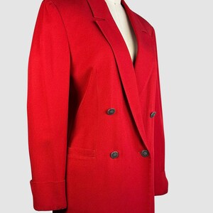 GIANNI VERSACE VERSUS Vintage 90s Candy Red Double Breasted Blazer 1990s Italian Designer Jacket 80s 1980s Made in Italy Size Small image 4