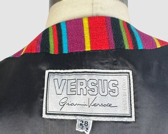 90s versace spangle vest 70s サイケデリック 古着 1990s Gianni Versace Versus By Baroque Buckle Vest