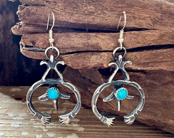 NAJA HANDS NAVAJO Sterling Silver and Turquoise Statement Earrings | Kevin Billah | Native American Jewelry |  Southwestern