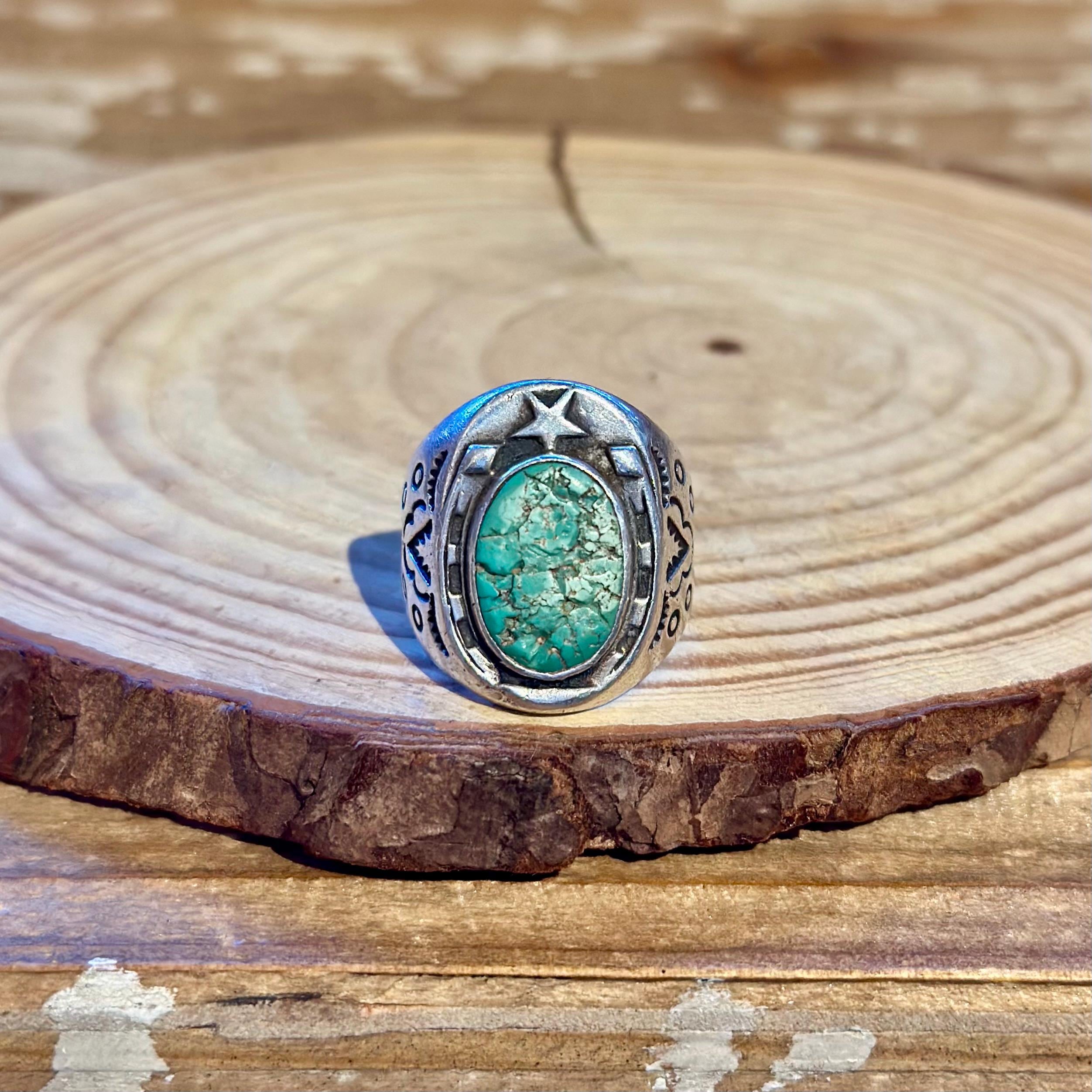古着 30s～40s Fred Harvey style Horse&Arrow FRED HARVEY Vintage 30s/50s Turquoise & Silver Lucky Horseshoe