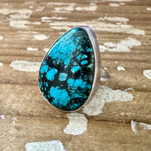 CRIES IN TURQUOISE Large Sterling Silver & Turquo… - image 2