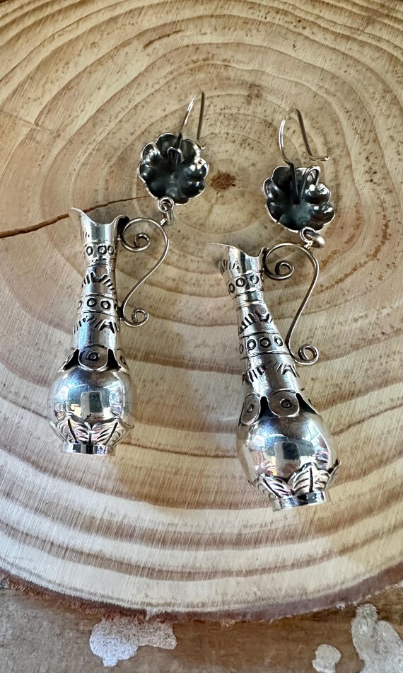 WATERING FLOWER VASE Statement Dangle Earrings | … - image 3