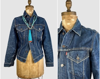 LEVI&#39;S Vintage 60s 70s Big E Denim Jean Type 3 Trucker Jacket | 1960s 1970s | Workwear Work Wear, Western, Rocker, Rockabilly | Mens Small