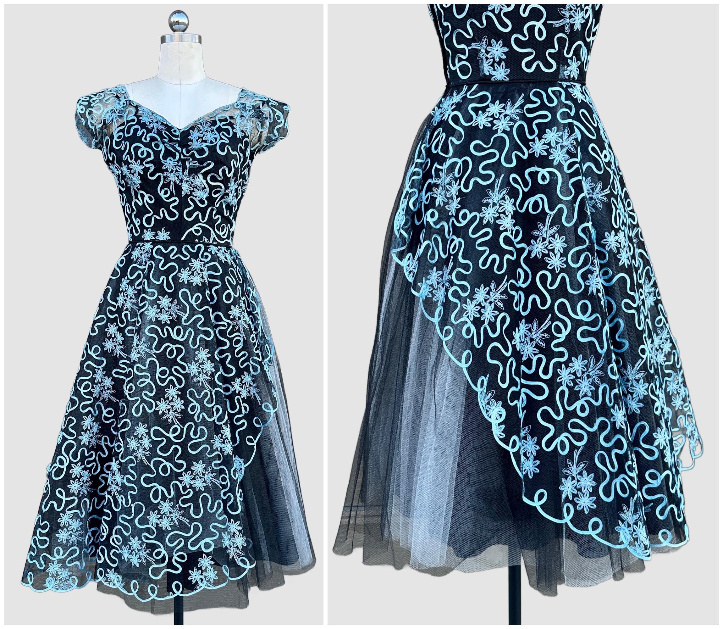 knee length dresses for ladies Blue V Neck Floral Midi Dress & Reviews - Blue - Dresses main image 0