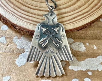 Small Darrell Cadman Navajo Sterling Silver Thunderbird Pendant - Etsy