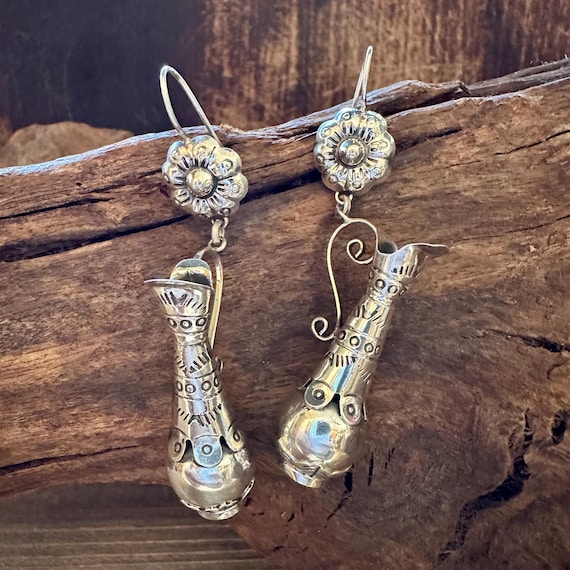 WATERING FLOWER VASE Statement Dangle Earrings | … - image 1