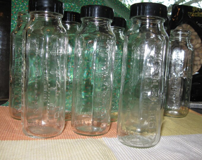 Vintage Glass Baby Bottles Set of 12 Etsy