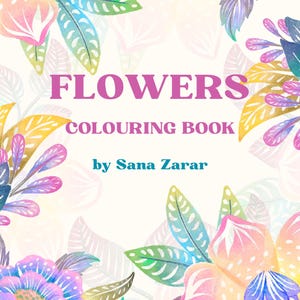 Libro da colorare di fiori per bambini: pagine di arte botanica