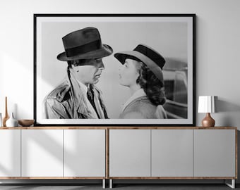 カサブランカの映画ポスター：ハンフリー・ボガート＆イングリッド