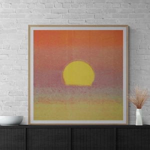 Pink and Orange Sunset | Andy Warhol | Pop Art | Large Print Wall Decor, Canvas or Print