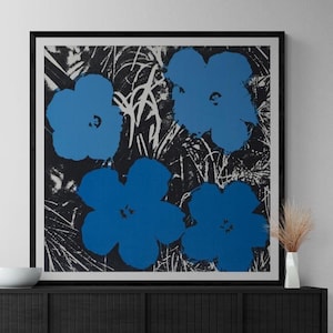 Warhol Inspired Flowers Print: 1960s Pop Art Wall Decor